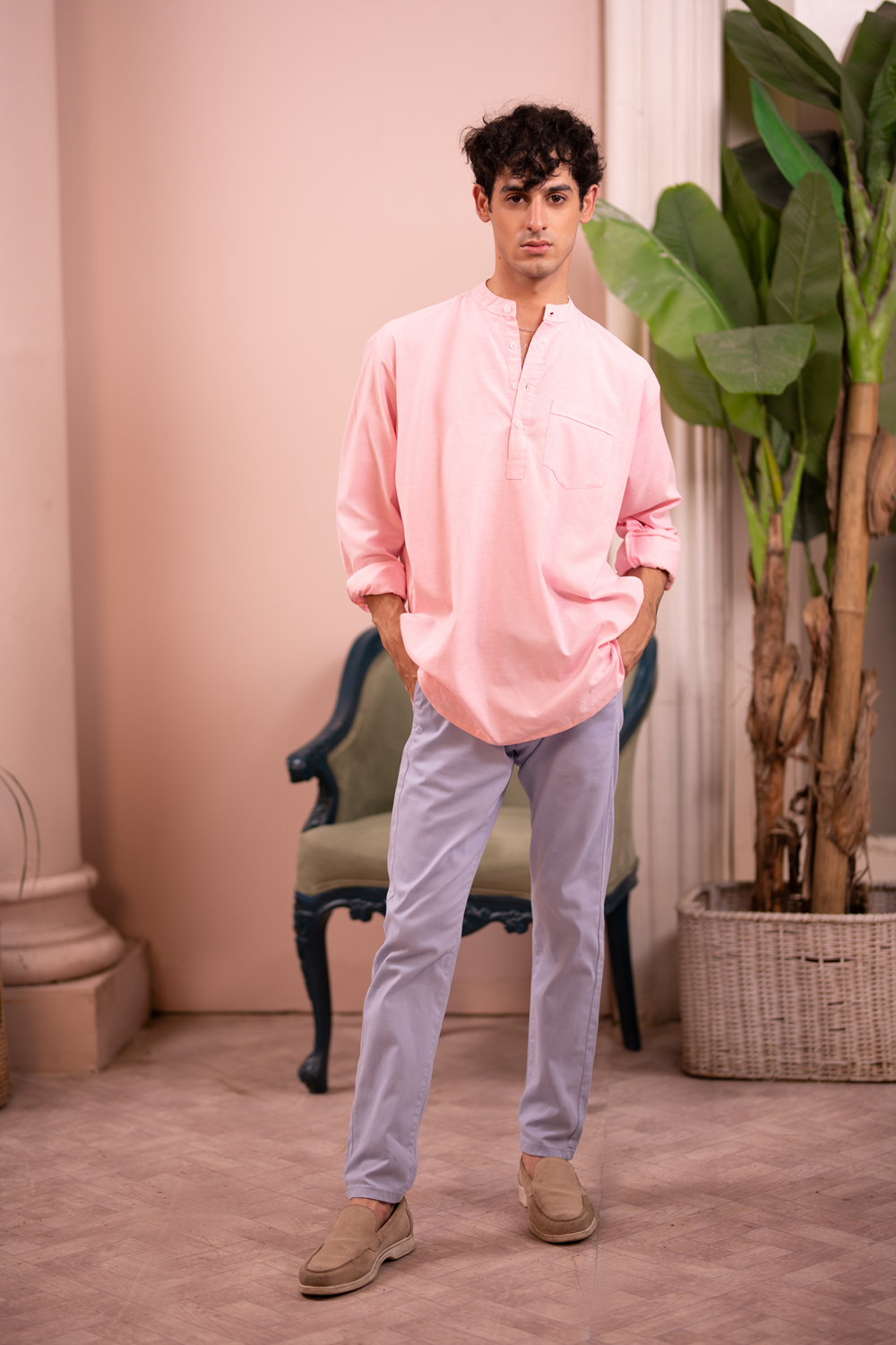 Pink Short Kurta