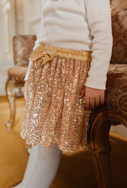 Shimmery Gold Sequin Skirt